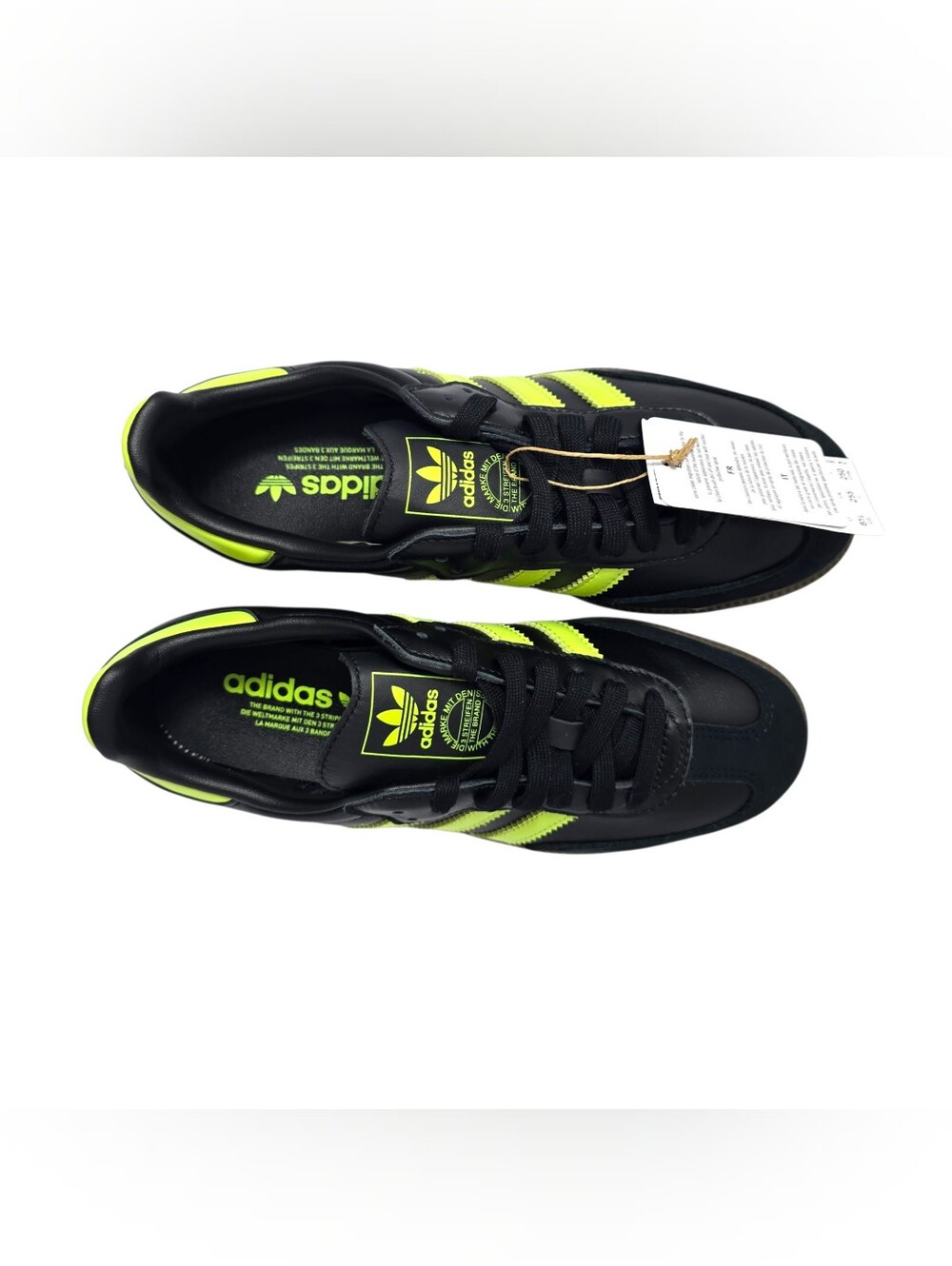 Adidas Samba OG W JS1387 Black Pulse Lime Gum Womens 8.5 Sneakers NWT - Picture 6 of 16